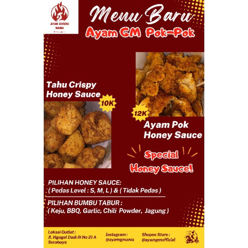 

AYAM GM || Chicken Pok-Pok dan Tahu Crispy Honey Sauce