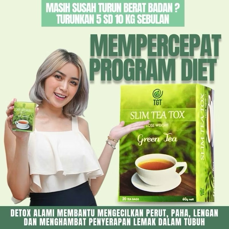 TGT SLIM TEA DETOX RASA ORIGINAL TEH DAUN JATI BELANDA TEH PELANGSING KURUS ALAMI