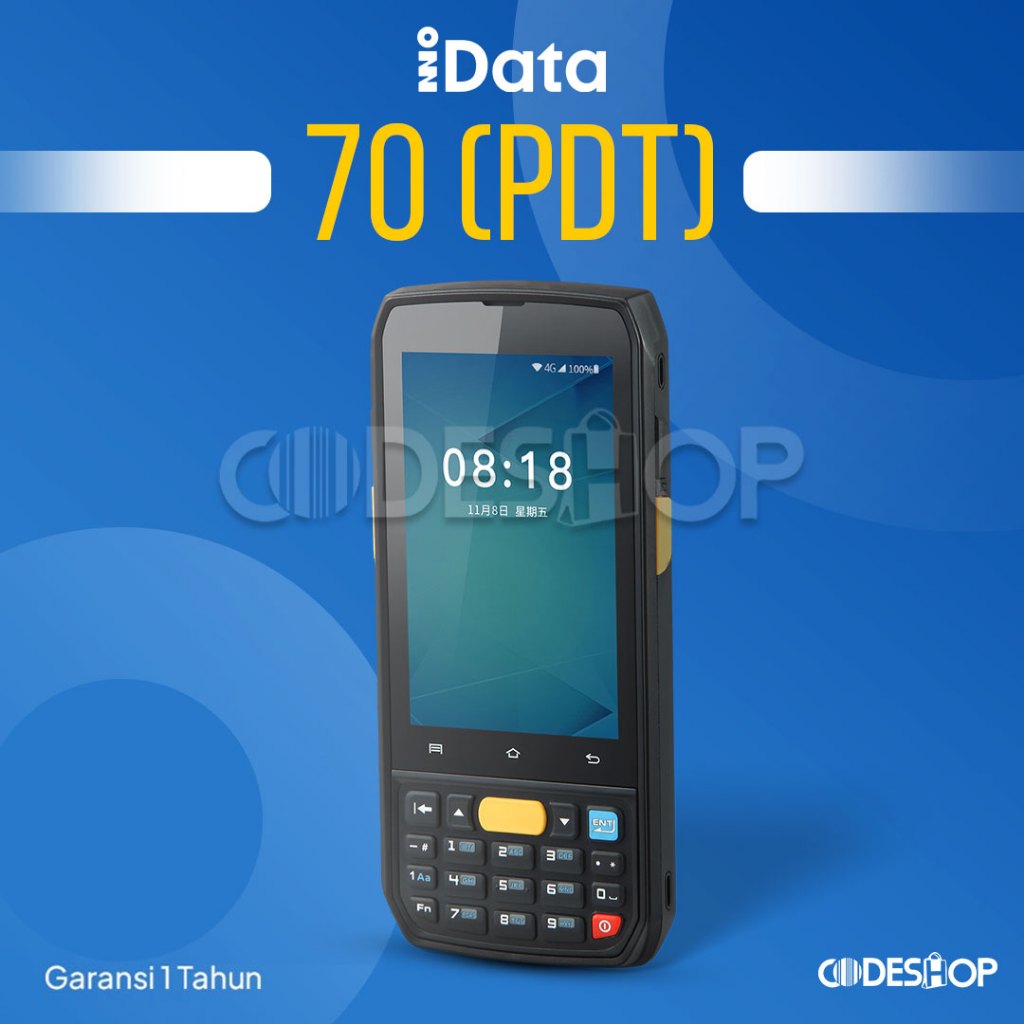 Portable Data Scanner 1D 2D iData 70 / IData70 PDT Android Garansi
