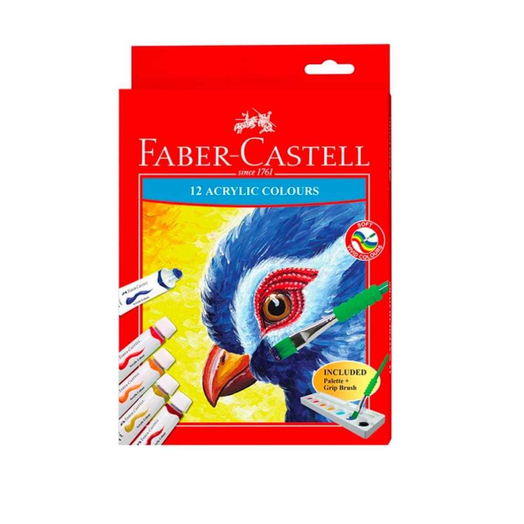 

Faber Castell Acrylic 12ml Set 12 Colour / Cat Acrylic 12 Warna