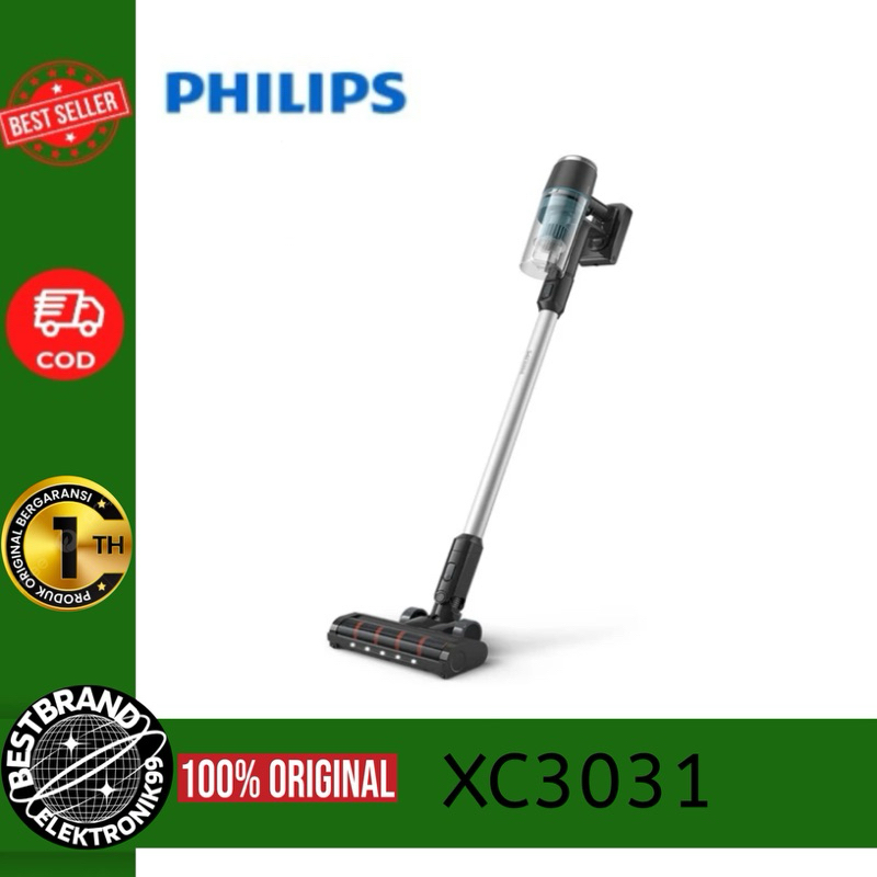 Philips XC3031/01 Cordless Stick Vacuum Cleaner 3000 Series DryMisty - Abu-abu, 8 kg