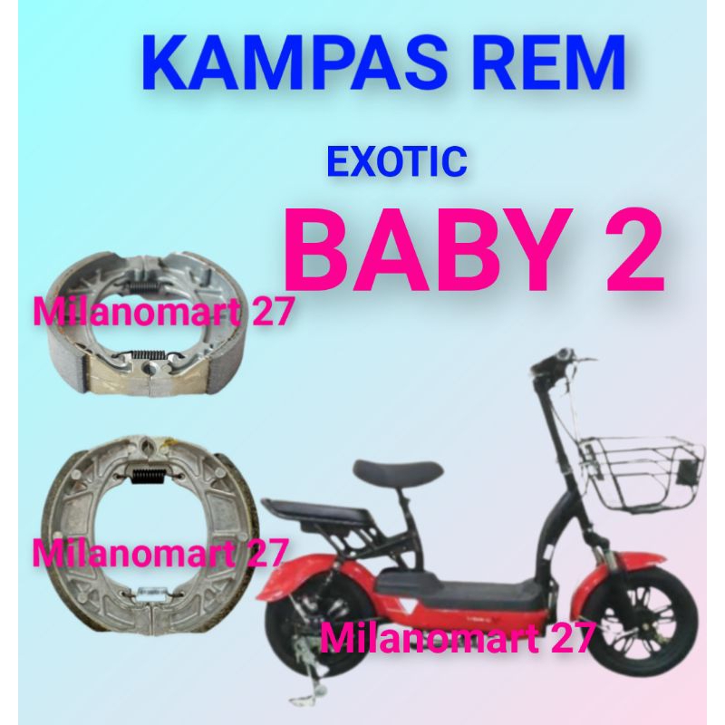 kampas rem uwinfly BF 2 ( butterfly 2 )kampas rem sepeda listrik uwinfly butterfly 2