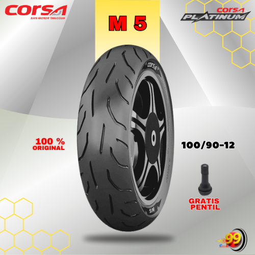 Ban Depan Motor NEW SCOOPY - FREEGO CORSA M5 PLATINUM 100/90 Ring 12 Tubeless