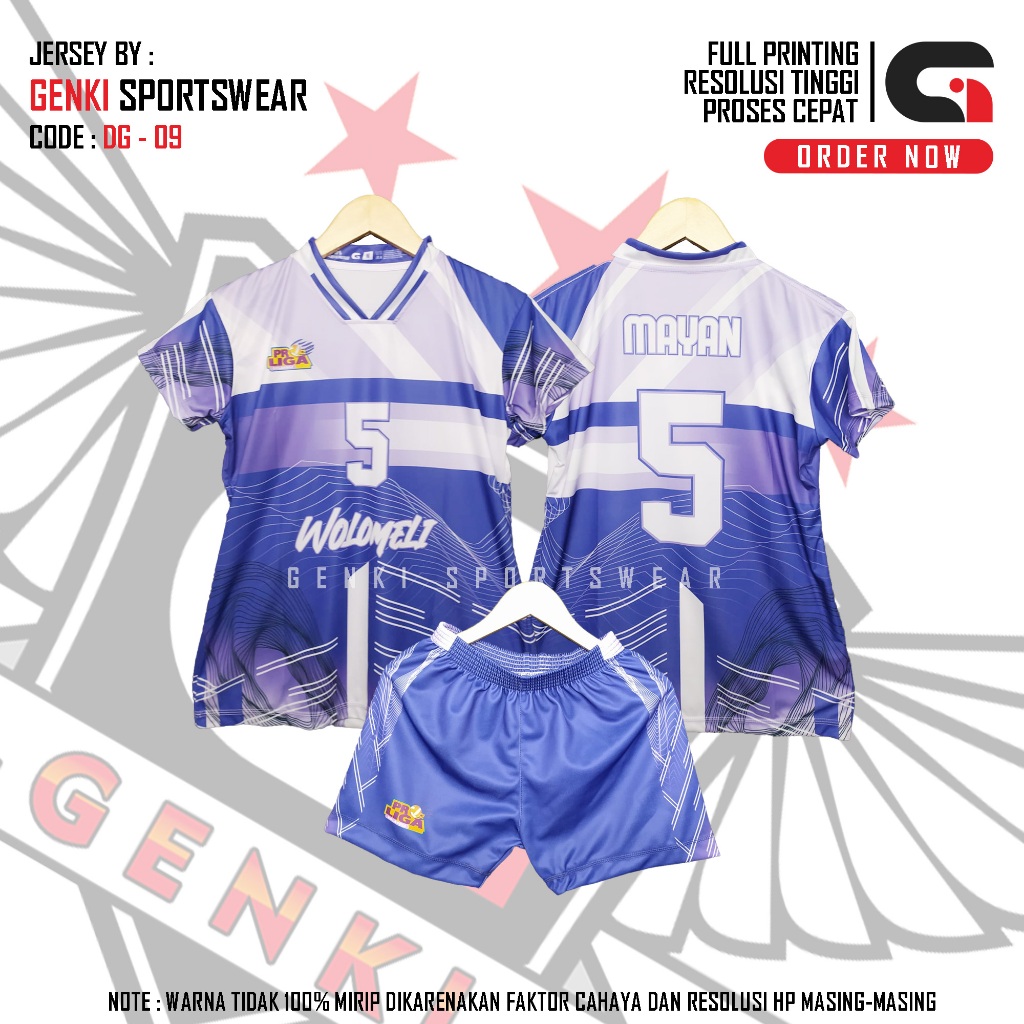 Kaos Jersey Voli Wanita Proliga // DG-09 // Volleyball Jersey //
