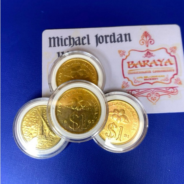 koin kuno 1 ringgit keris bekas kinclong