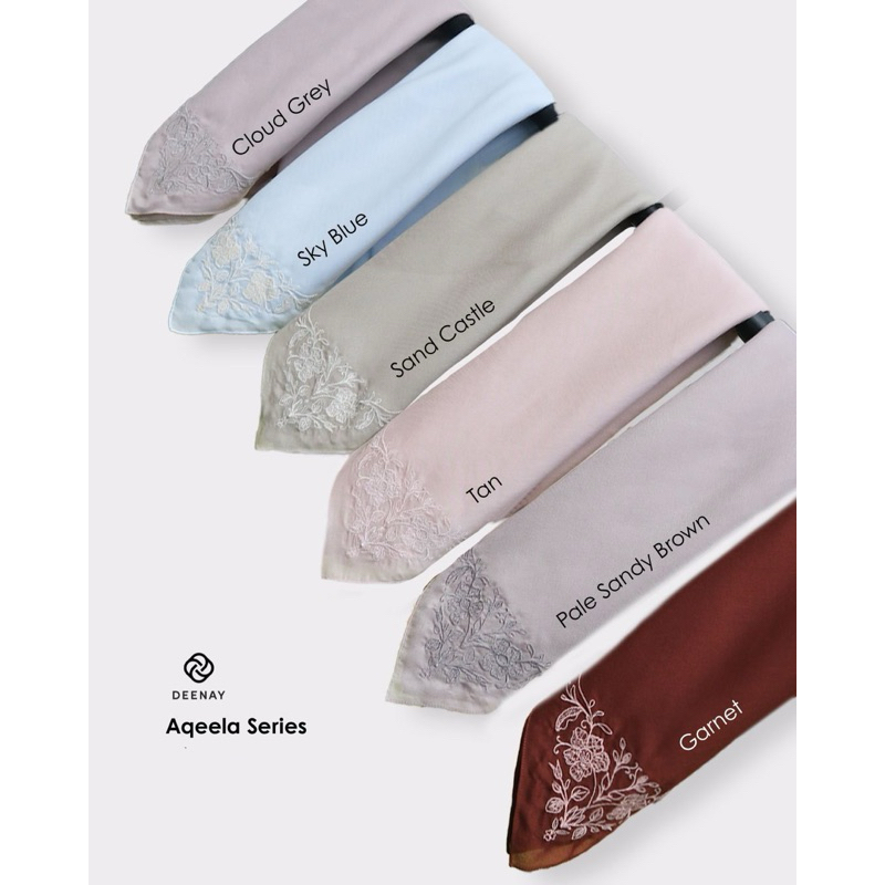 Deenay Aqeela - Hijab Polos Bordir