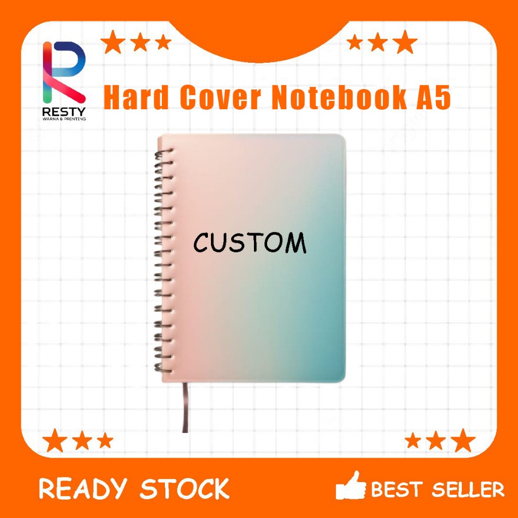 

Notebook Custom A5, Buku Catatan A5 Custom Gambar, Logo, Merchandise – Hard Cover Ring 200 Halaman