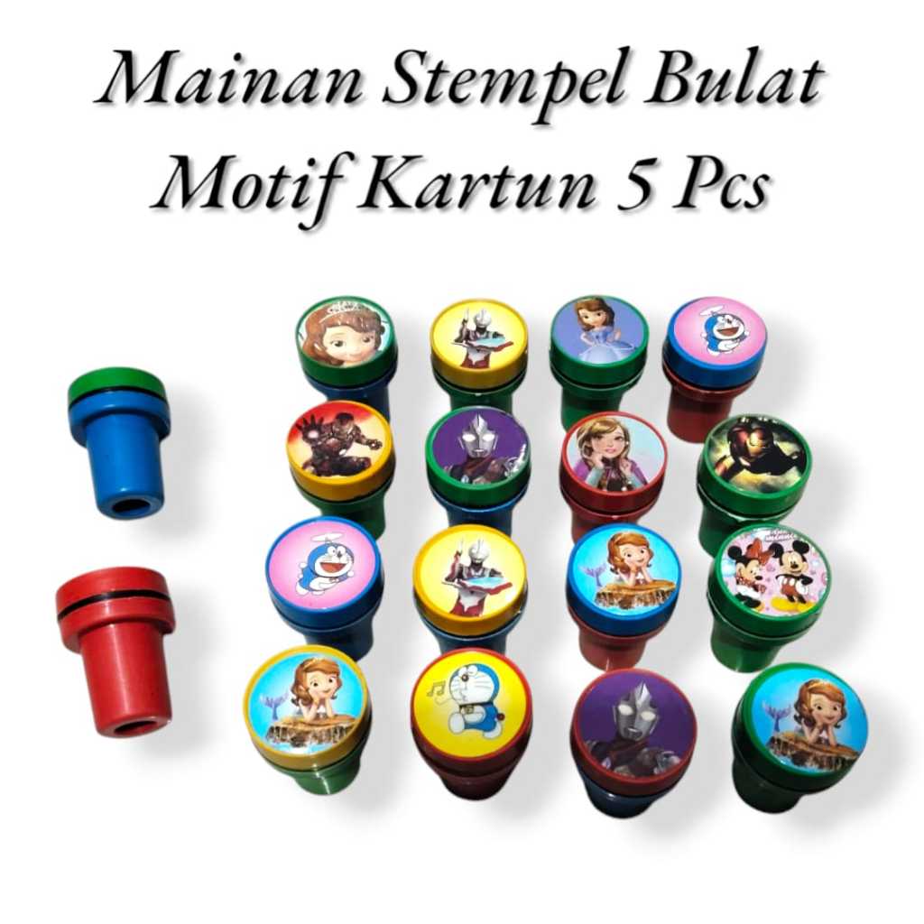 

AS888 - Stampel Bulat / Stampel Mainan Anak Motif Kartun 5 Pcs