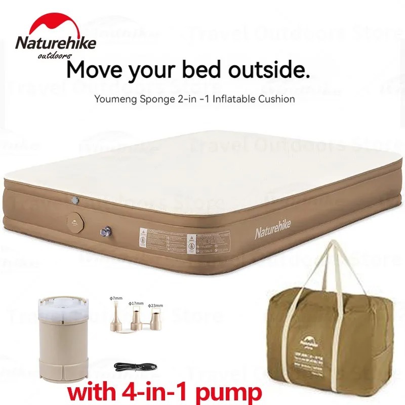 Kasur Angin Naturehike CNH22DZ026 Matras Angin Sleeping Pad Matras Tiup Camping Alas Tidur Tikar Lip