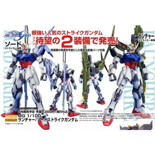 NEW BANDAI Plamo MG Strike Gundam Launcher / Sword
