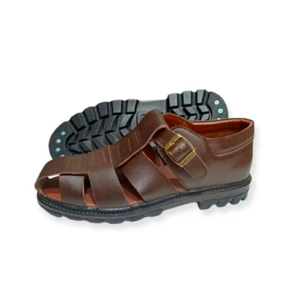 Sepatu Berongsong Bolong Knip Pria 100% Kulit Asli