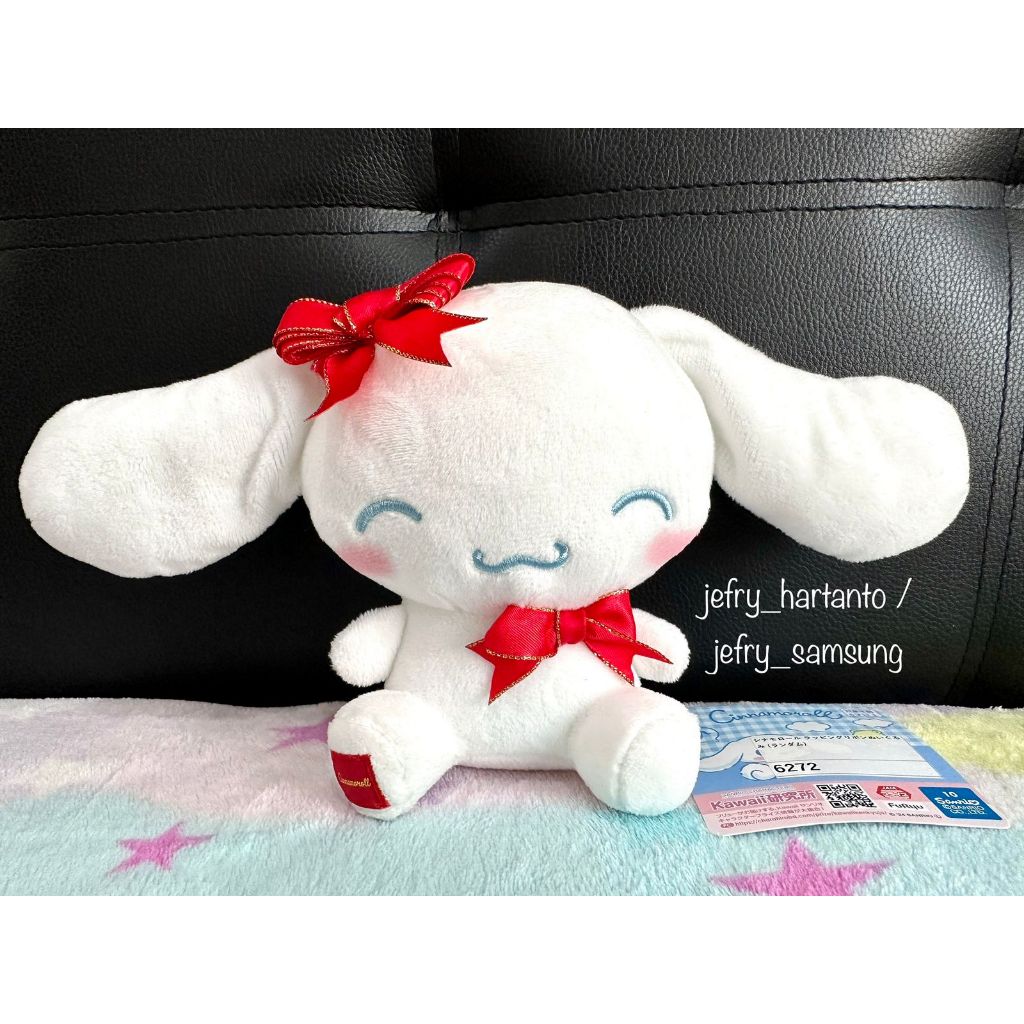 Boneka Cinnamoroll Cinnamonroll Wrapping Ribbon Plush Original Sanrio Jepang Furyu Toreba Kuromi