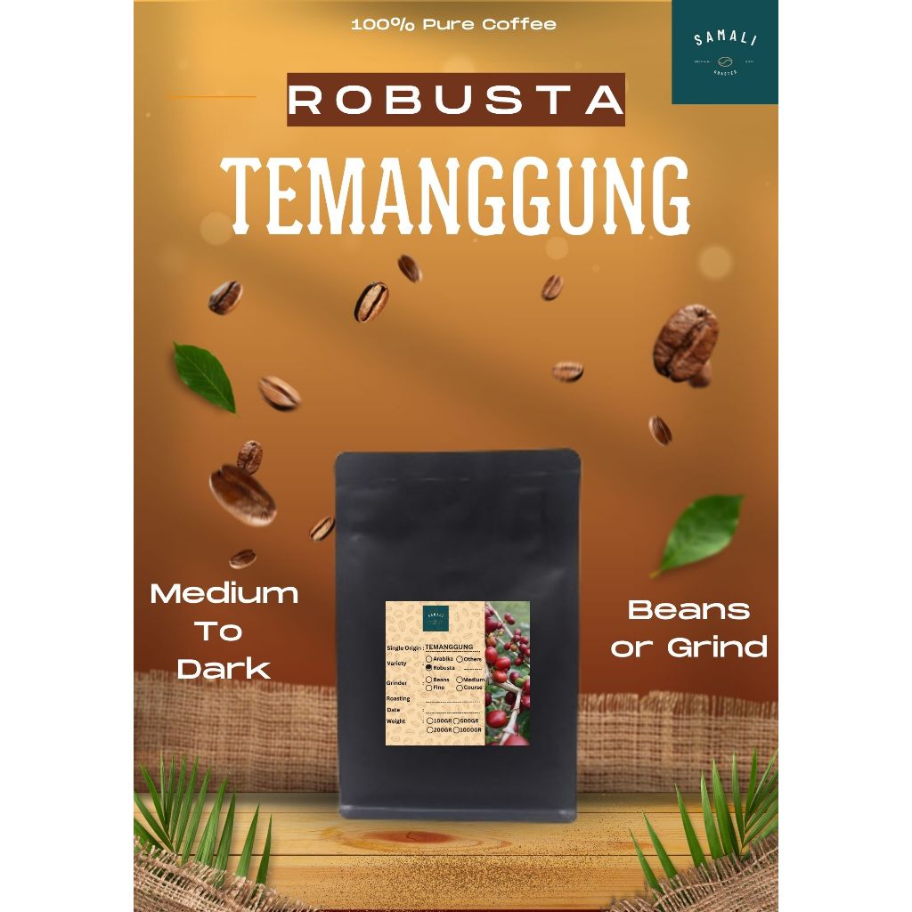 

Kopi Robusta Temanggung 100% Pure Biji Kopi - 100 Gram