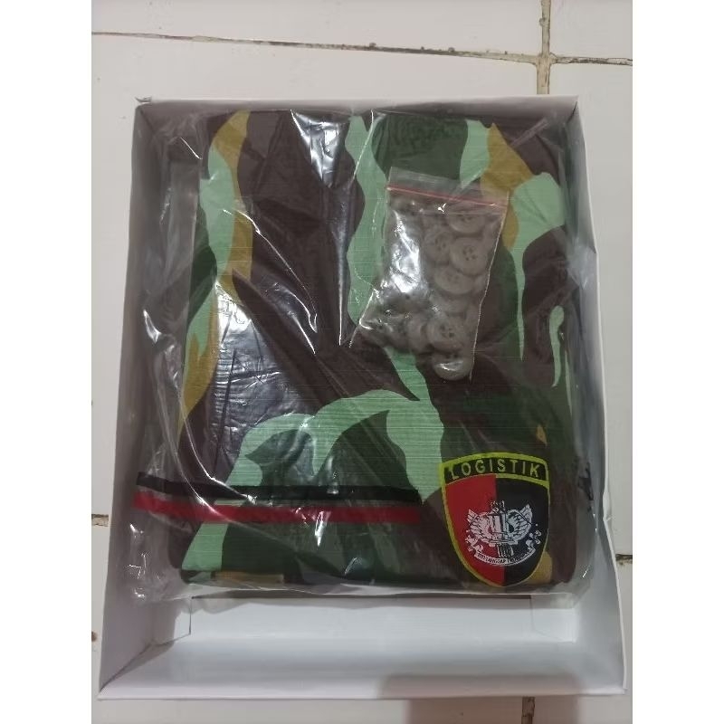 BAHAN KAIN PDL LORENG PELOPOR JATAH BRIMOB POLRI ORIGINAL