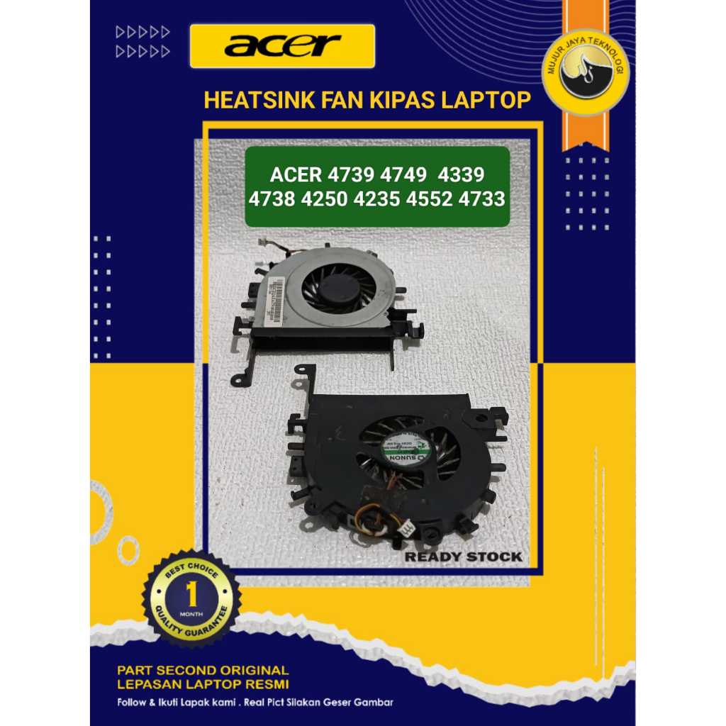 Fan HSF Heatsing Kipas Laptop Acer 4738 4739 4349 4339 4250 4253 4552 4749 4552 4733 Second Original