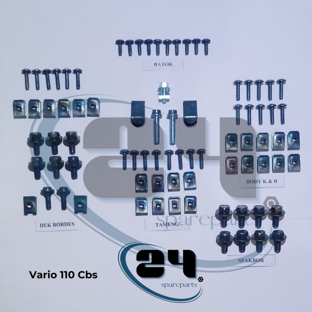 Satu Set Baut/Baud Body Motor Vario 110 CBS