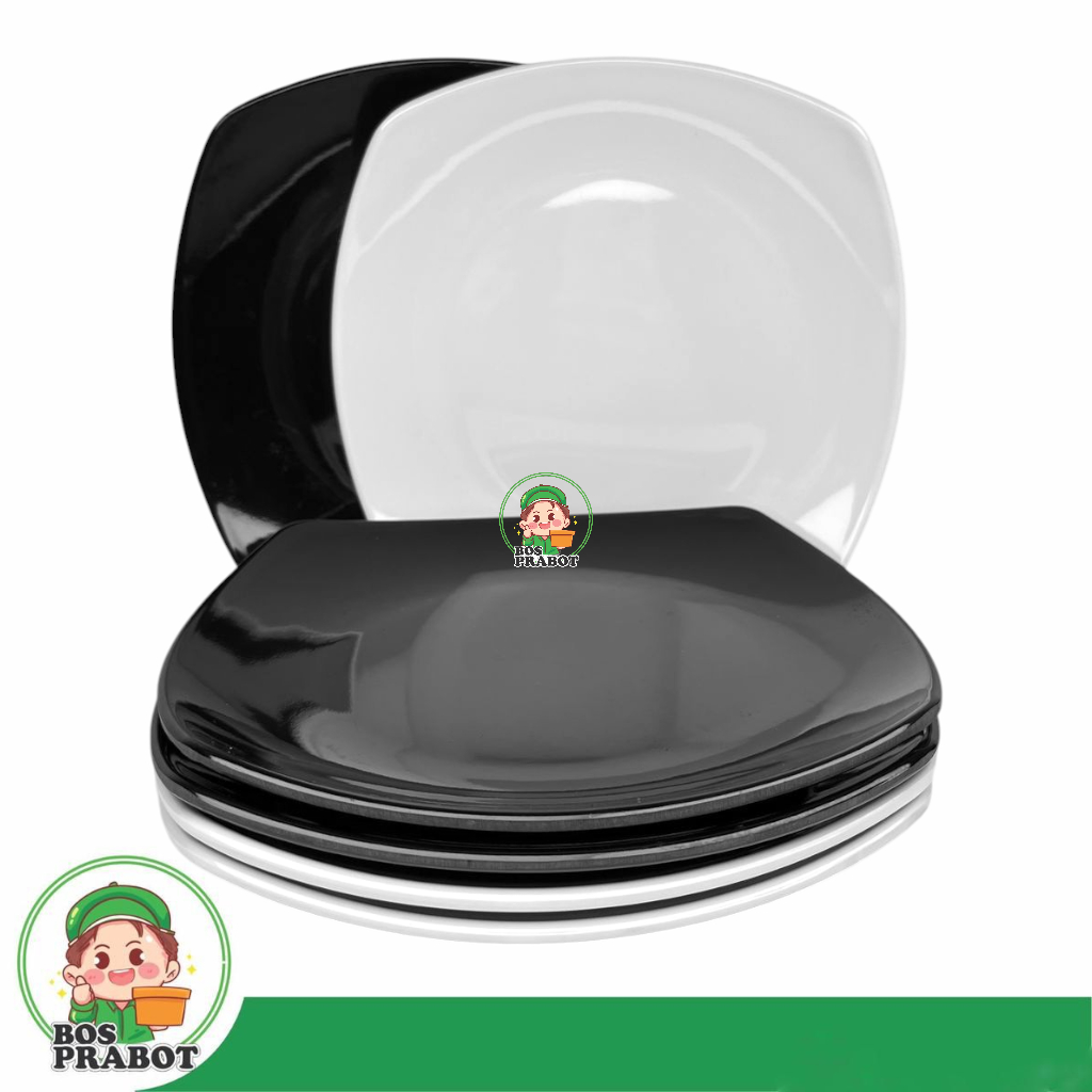 6 PCS Piring Makan 10INCH / PIRING MAKAN BESAR 10 INCH / Piring Ceper Jumbo / Piring Melamin Asli