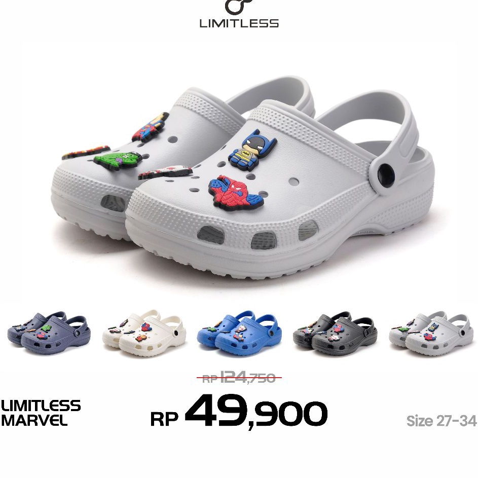 LIMITLESS SPESIAL EDITION MARVEL Sandal Selop Anak Laki Laki Eva Terbaru 225 Sendal Slip On Anak Cow