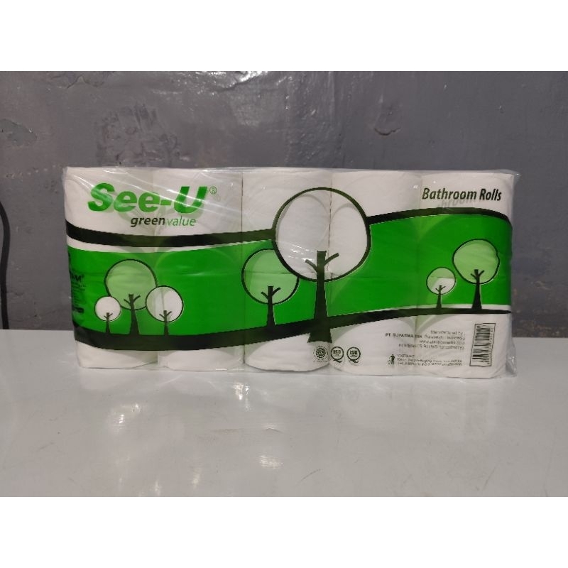 SEE-U TISSUE ROLL / SEE-U TISSUE TOILET ROLL / TISUE WC ROLL DENGAN TULANG KARTON