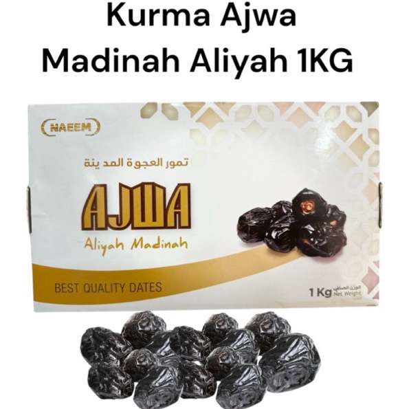 

Kurma Ajwa 1kg Asli Madinah Ajwa Asli Original Kurma Nabi Premium