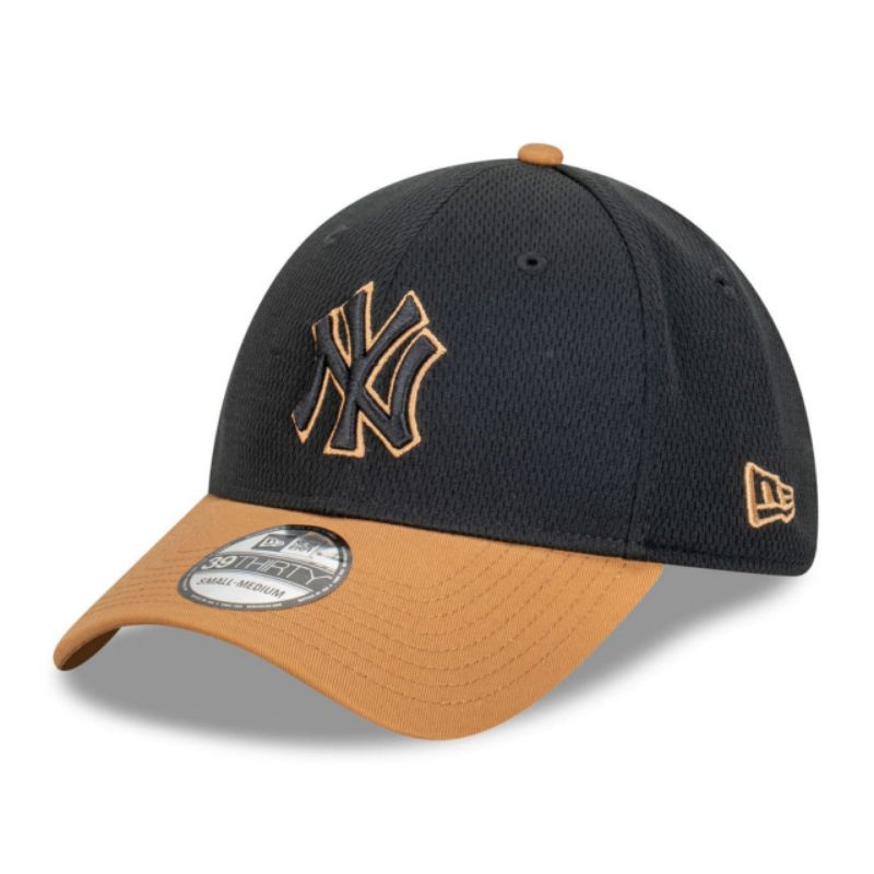 Topi New Era Cap New York Yankees Dashmark Black Wheat 39Thirty Stretch-Fit Cap Original