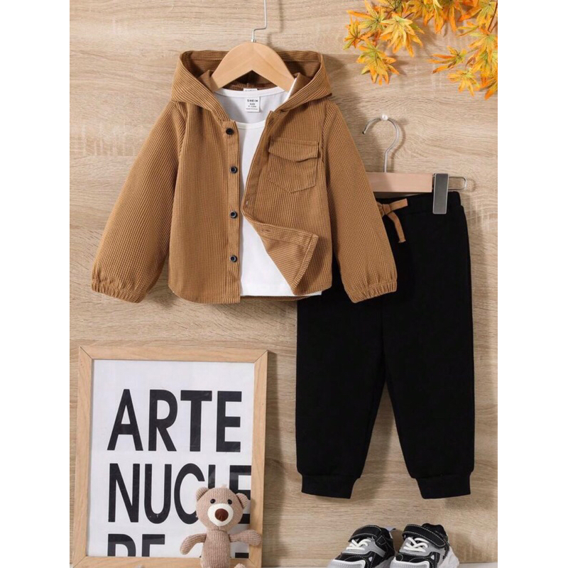 SETELAN BAJU KEMEJA ANAK LAKI-LAKI CORDUROY USIA 1-12 TAHUN/BAJU ANAK KOREAN STYLE VINTAGE