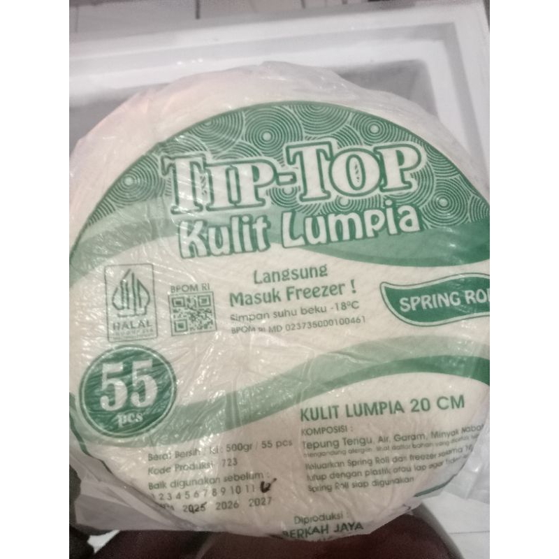 

kulit lumpia tiptop isi 55 lembar