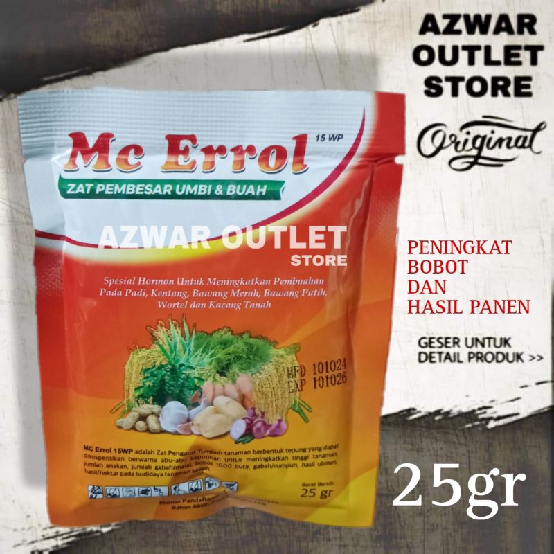 Hormon Mc Errol ZPT | Zat pembesar umbi dan buah untuk tanaman
