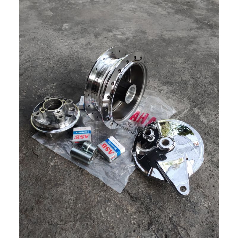 TROMOL BELAKANG RX KING CHROME CROM ORIGINAL SET