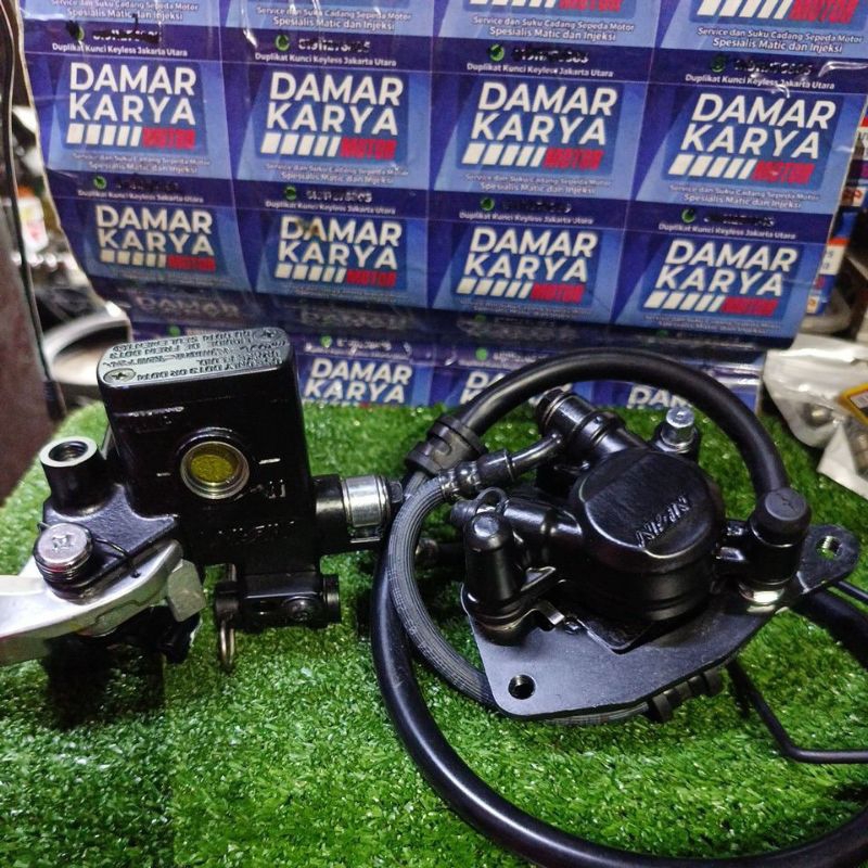 CALIPER KALIPER CAKRAM PALABABI DAN MASTER REM  KOMPLIT BEAT fi ESP K81 k25 SCOOPY CBS NISSIN ORIGIN