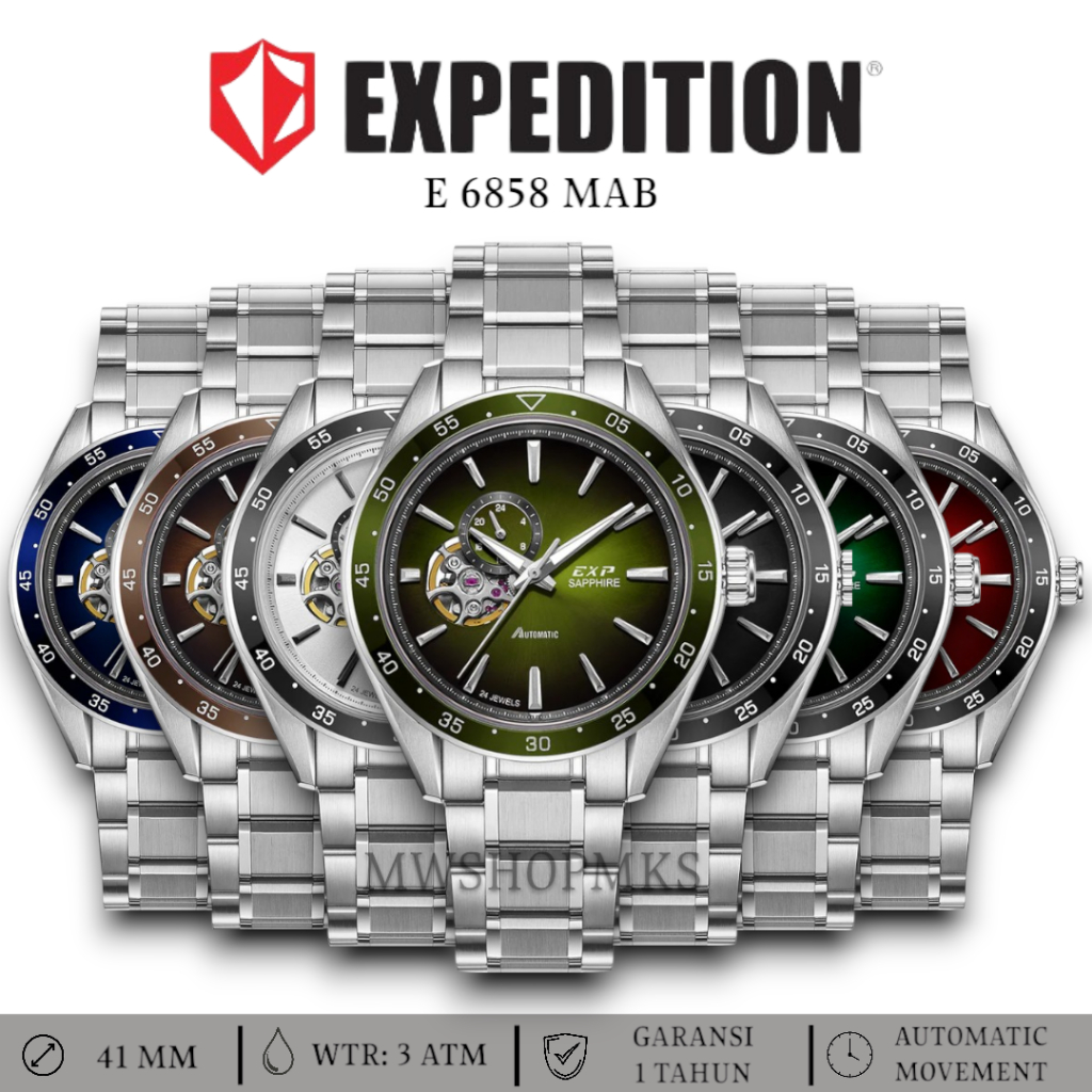 Jam Pria EXPEDITION AUTOMATIC EXP E6858 E 6858 E 6858 MAB  Original Garansi Resmi