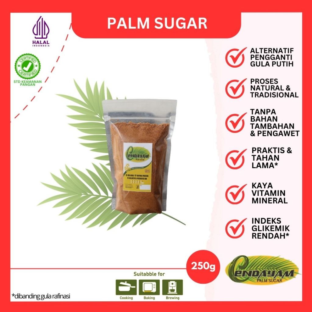 

PALM SUGAR 250G - GULA AREN - CENDAYAM GULA SEMUT AREN PREMIUM