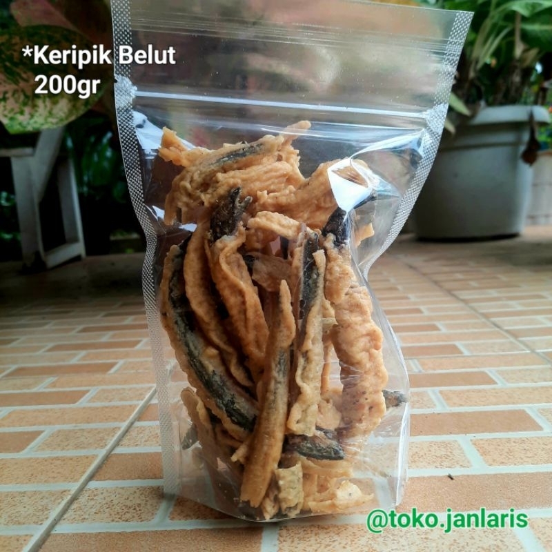 

cemilan Keripik Belut 250gr Renyah