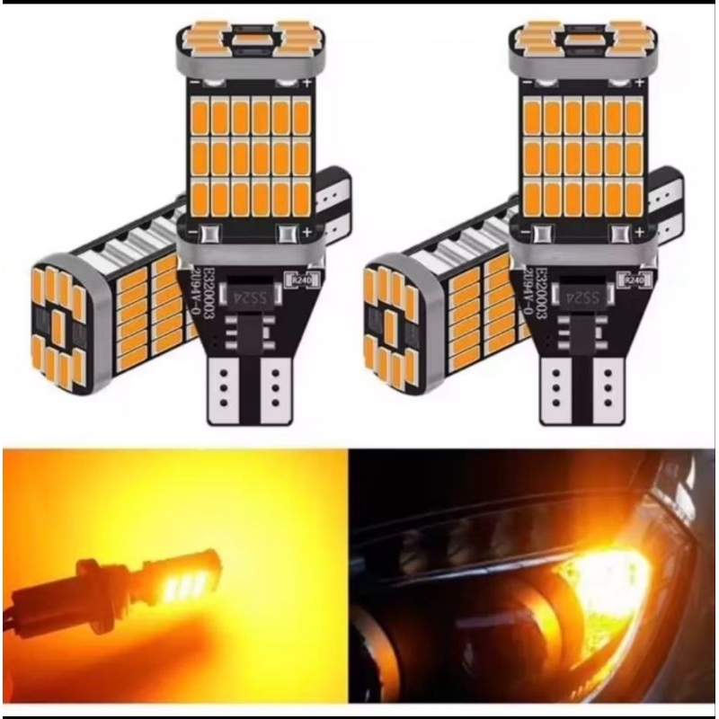 Lampu Sein Dajjal Motor LED 45 Mata 2pcs (sepasang) Super Terang Universal Semua Motor