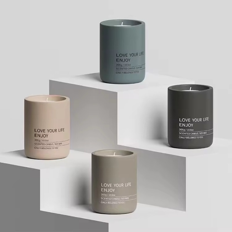 Lilin Aroma Terapi Semen Keramik Size Besar, Scented Candle Ceramic Cement Soy Wax, Pengharum Ruanga