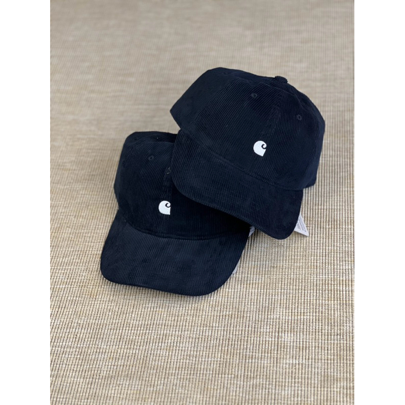 CARHARTT HARLEM CORDUROY CAP BLACK