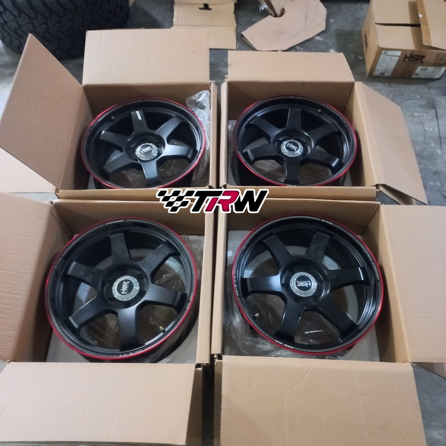 VELG MOBIL BEKAS HSR TOKYO R18X9 6X139 ET 18 BLACK RED