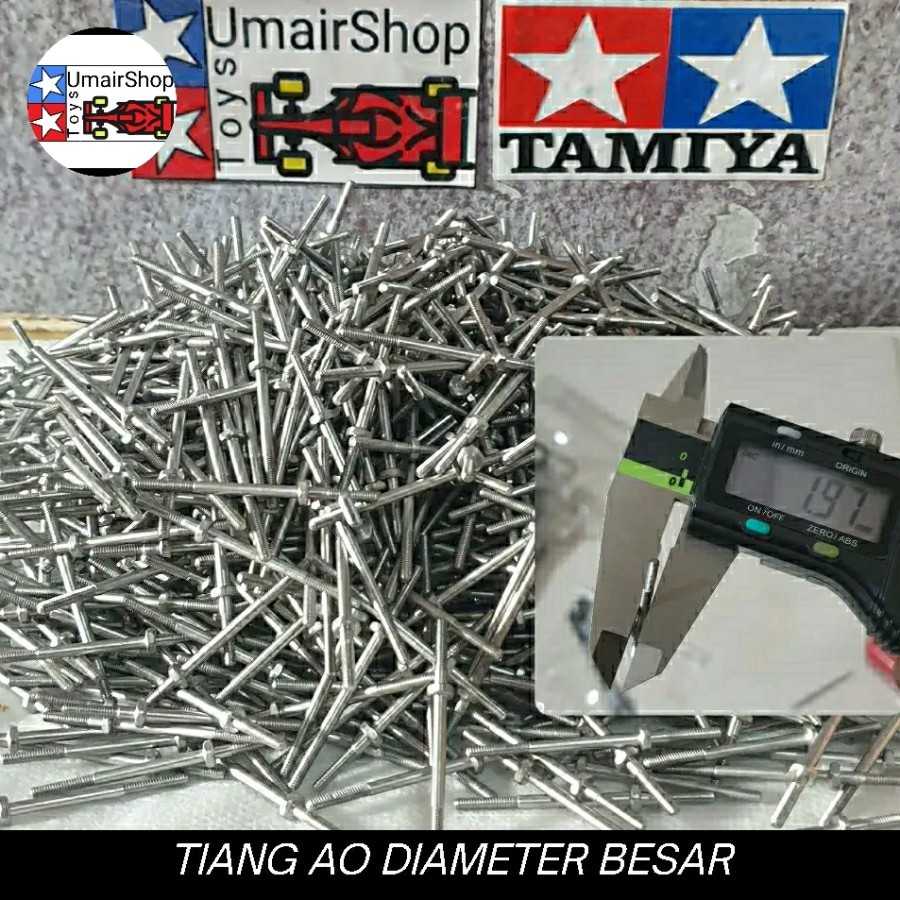 Tamiya Tiang AO Keras Baja Super Kuat sultan Diameter Besar / Rep Tiang AO Butek Kusam / Tiang Ao Su