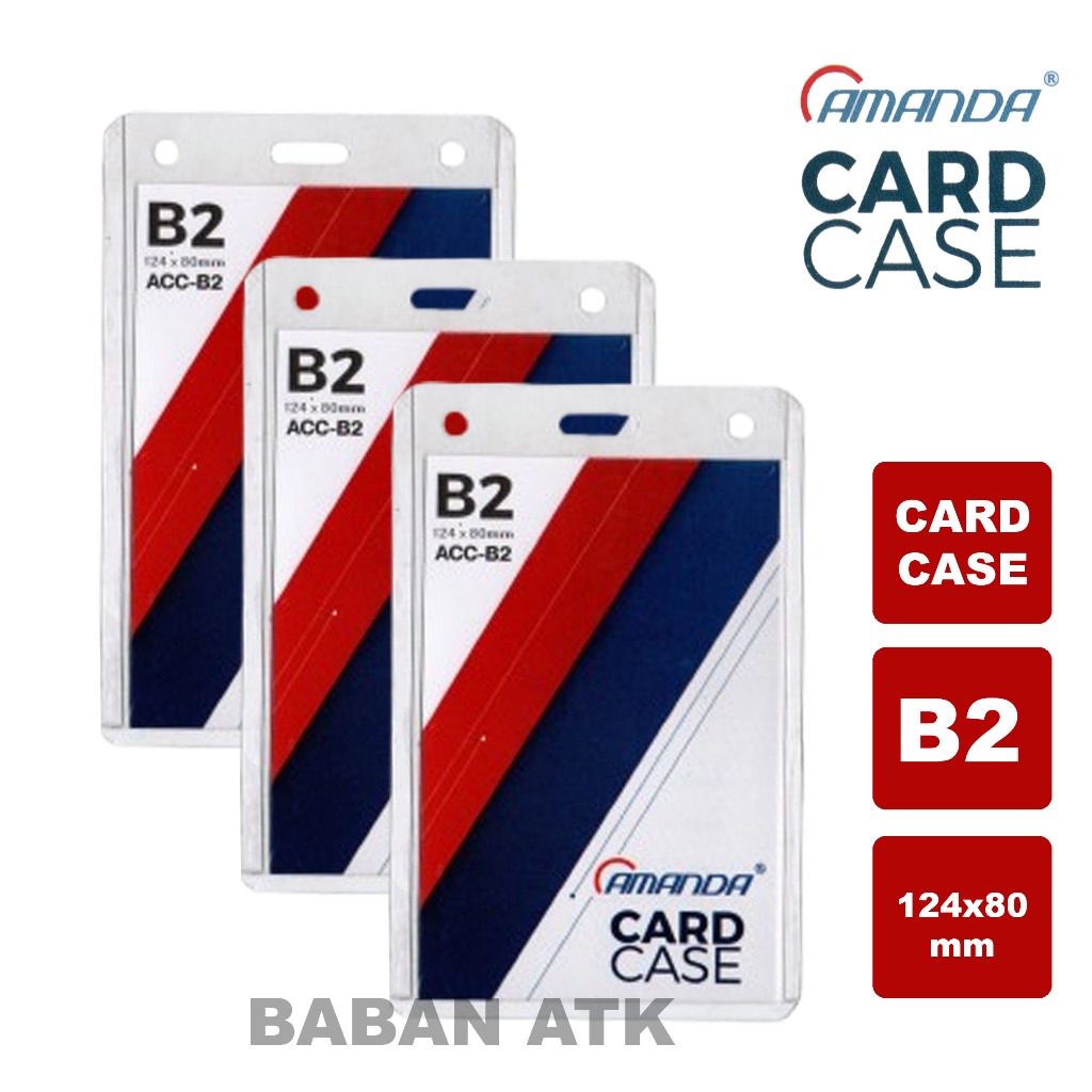 

Card Case B2 / ID CARD B2 / Name Tag B2 Amanda 124x80mm 1 pak isi 20
