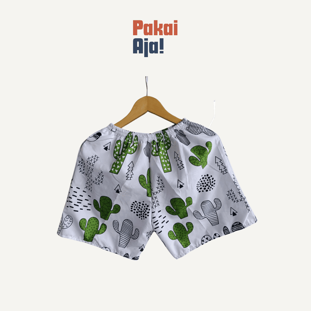 Kolor Boxer Pria Wanita Murah Motif Tropical Summer Daun Bunga untuk Santai dan Tidur - Murah, Nyama