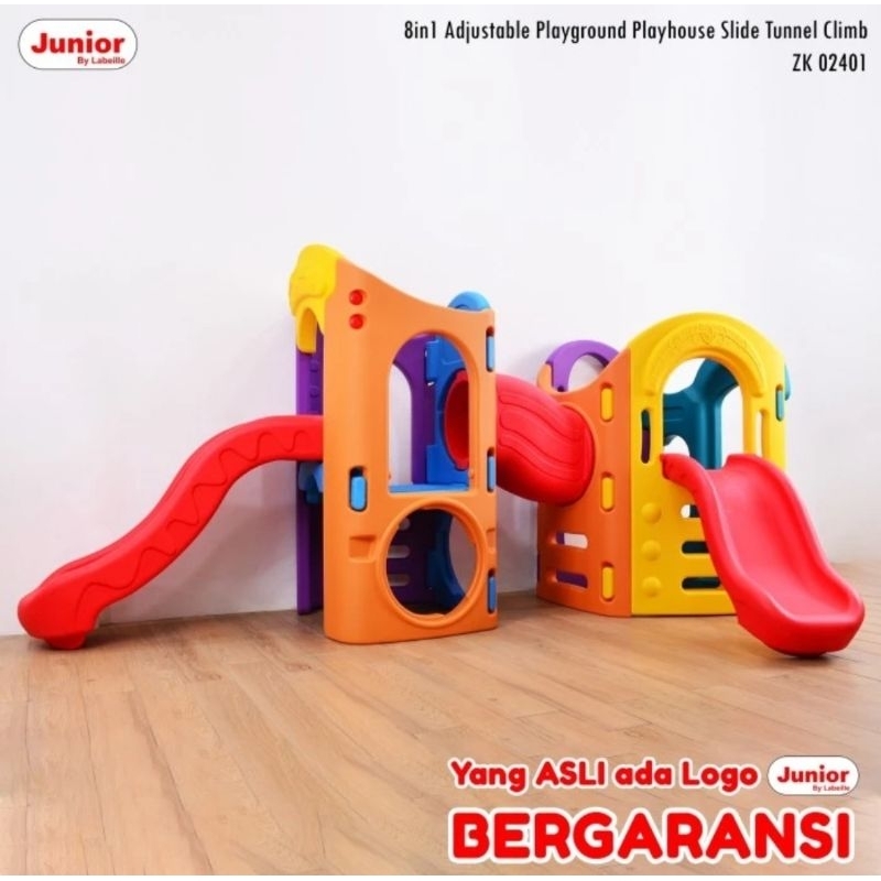 Playhouse 8 in 1 Adjustable Playground Slide Tunnel Climb