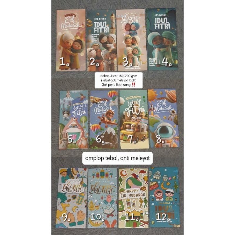 

Amplop Lebaran MURAH Tanpa Lipat Uang isi 10pcs