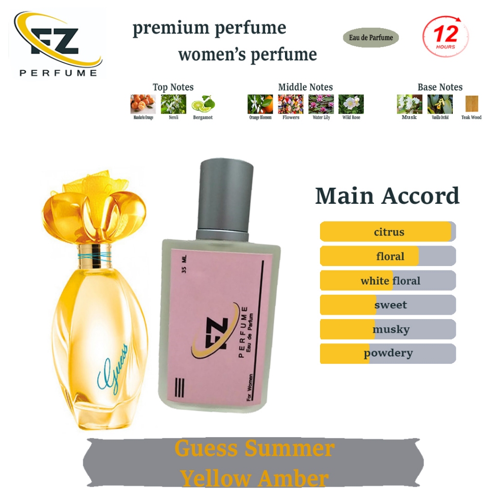 FZ Perfume - Guess Summer Yellow Amber - Inspired Premium Parfume