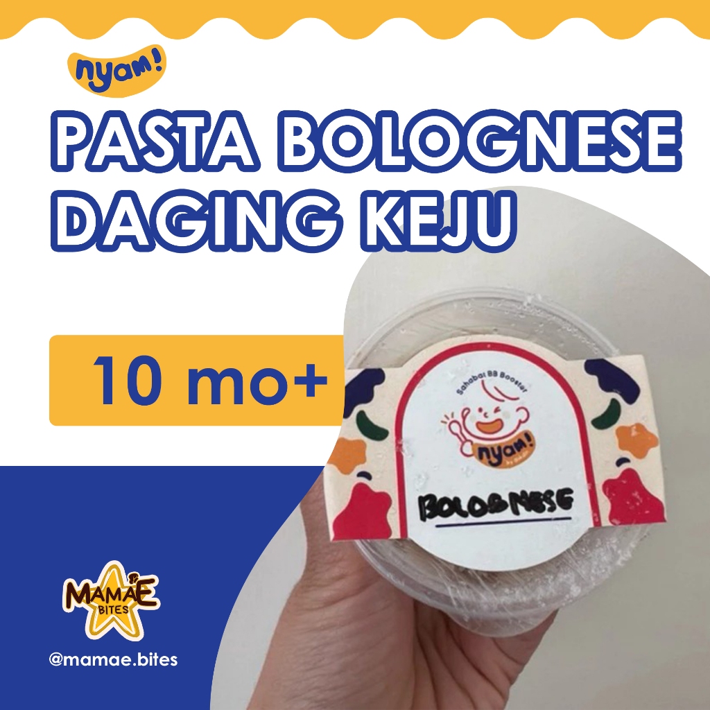 

NYAM Baby Food - Pasta Bolognese | MPASI Anak Bayi Full Meal NYAM BB Booster (Tanpa MSG Pengawet)