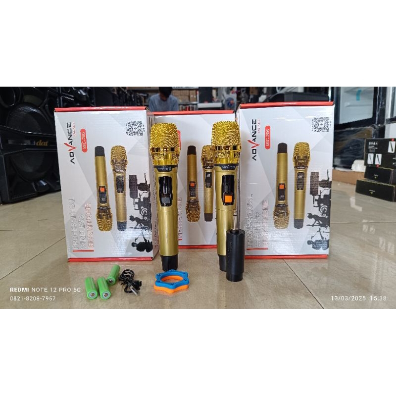 Promo.. mic Werles Advance 206 Mic werles Tanpa kabel iai 2 Pcs