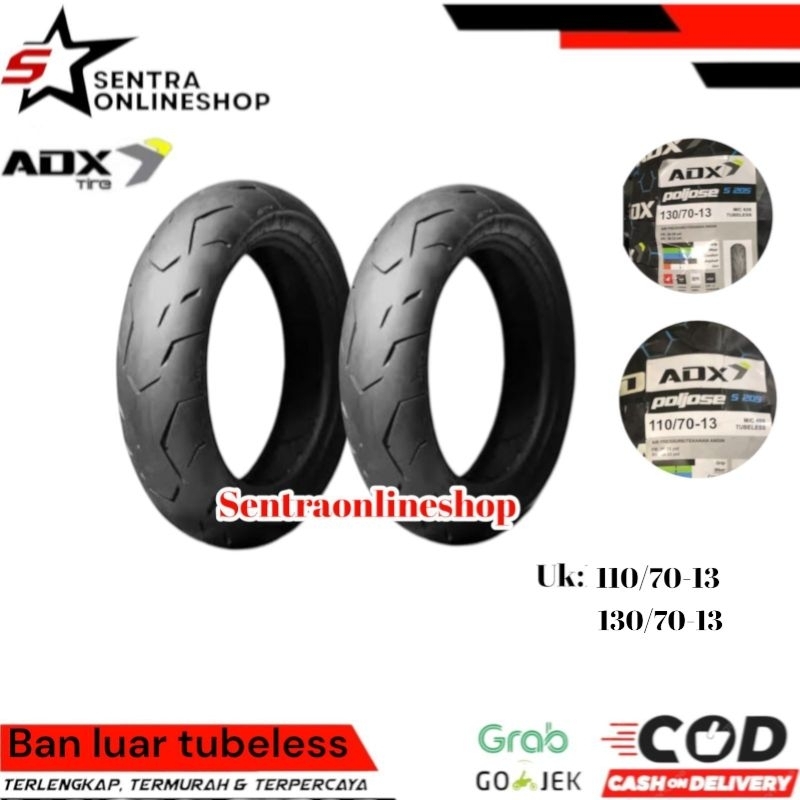 Ban luar tubeless soft compound compon 110/70 130/70 ring 13 adx moto