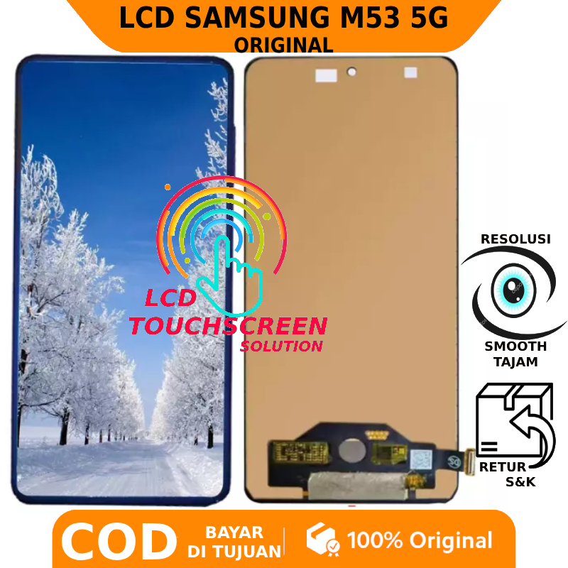 LCD TOUCHSCREEN SAMSUNG GALAXY M53 ORIGINAL GARANSI FREE LEM
