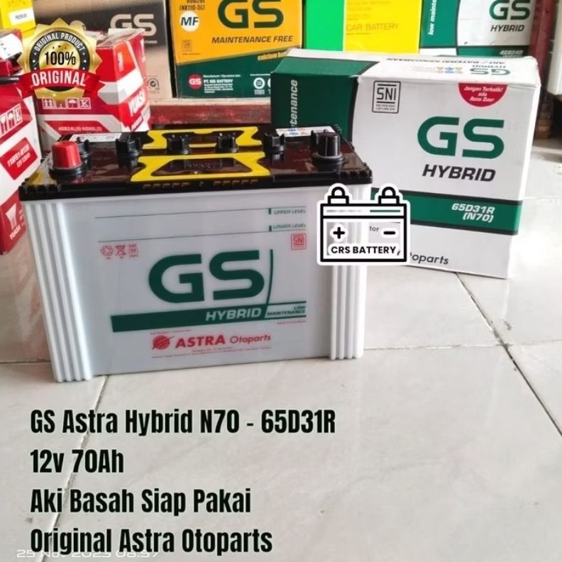 Aki Mobil Isuzu Truck ELF NHR 55, Dmax Accu GS Astra Hybrid N70 70Ah