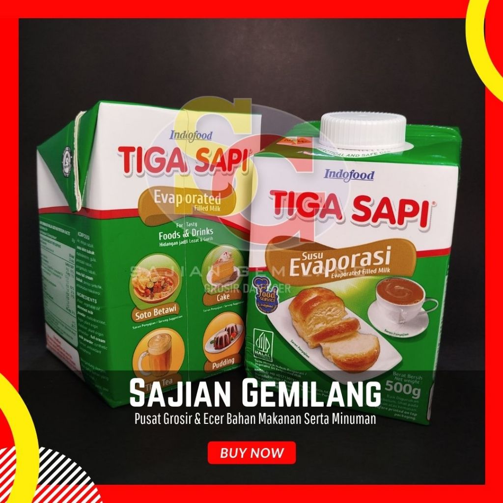 

Tiga Sapi Evaporasi 500ml - Grosir Sajian Gemilang