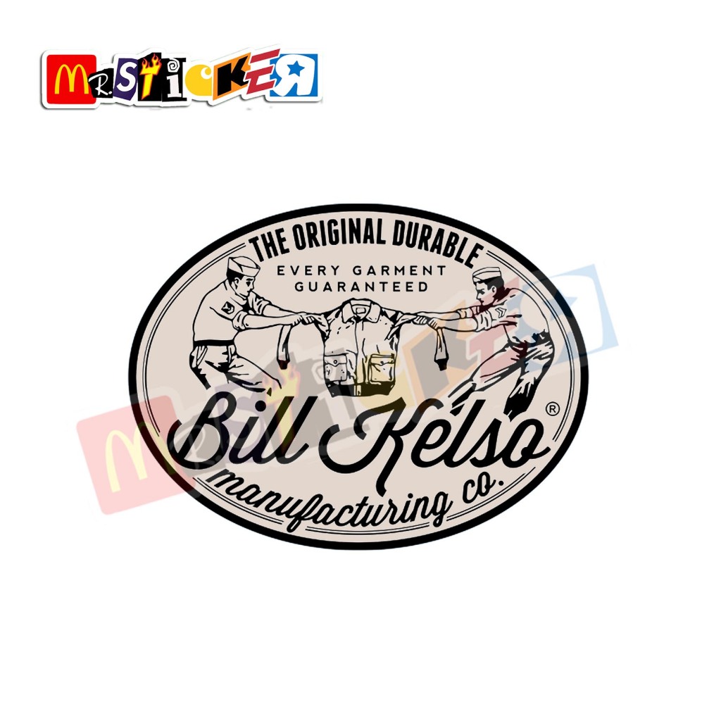 

sticker Bill Kelso MFG logo rounded stiker vintage retro